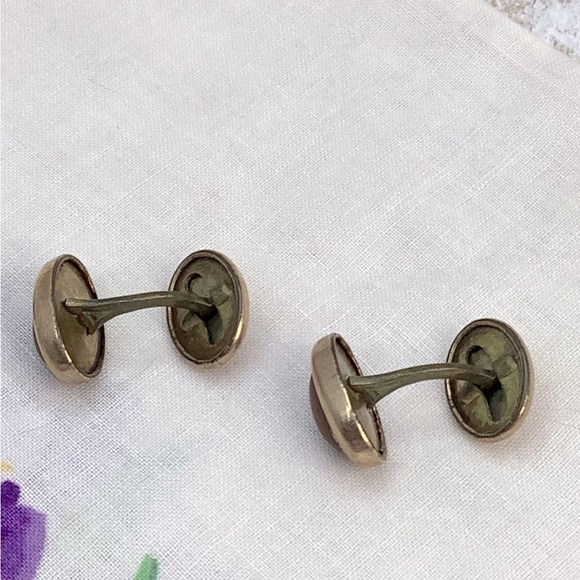 Antique Saphiret men’s cuff links 1920 rolled gold - Picture 3 of 6